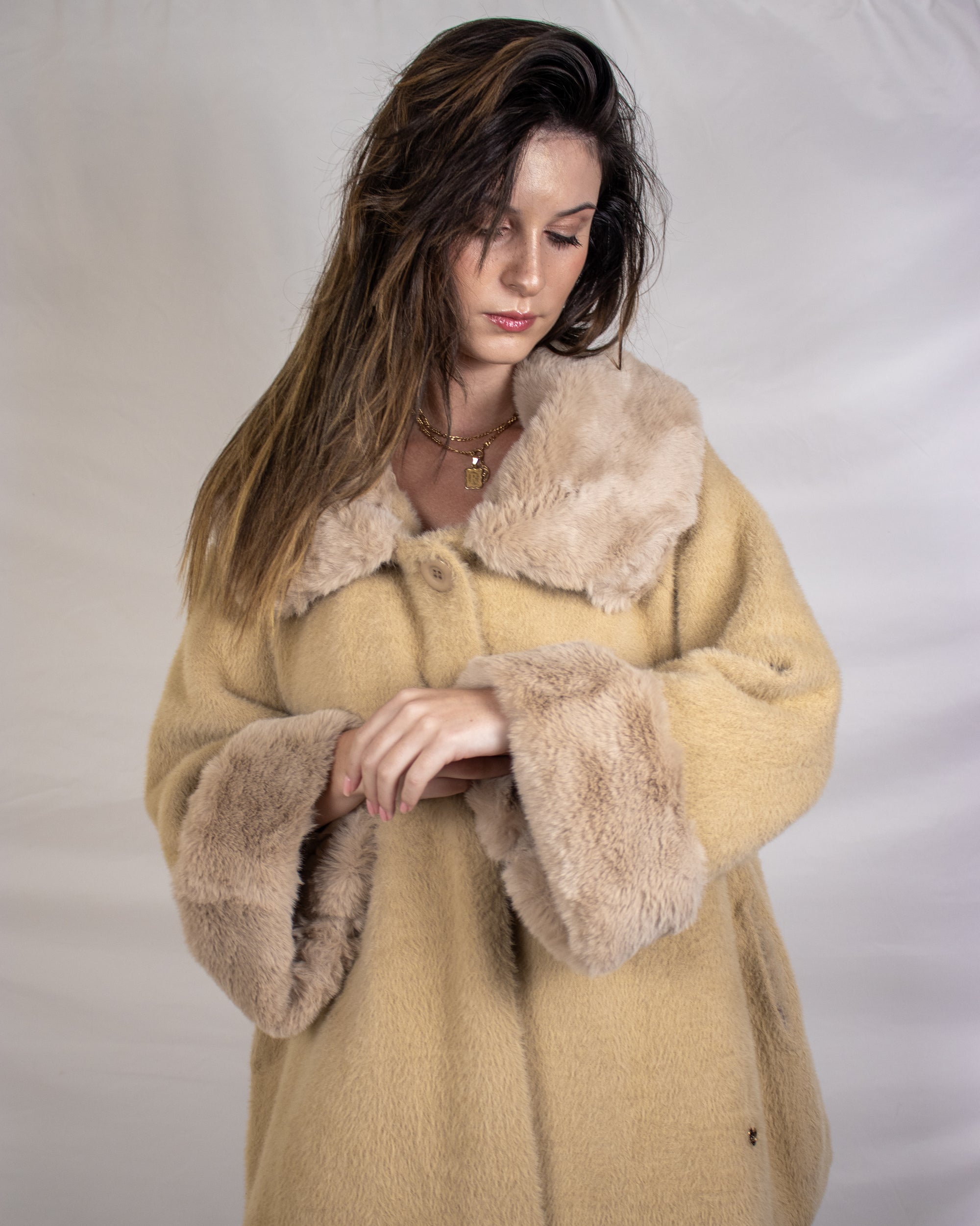 Casaco de Pêlo Bege