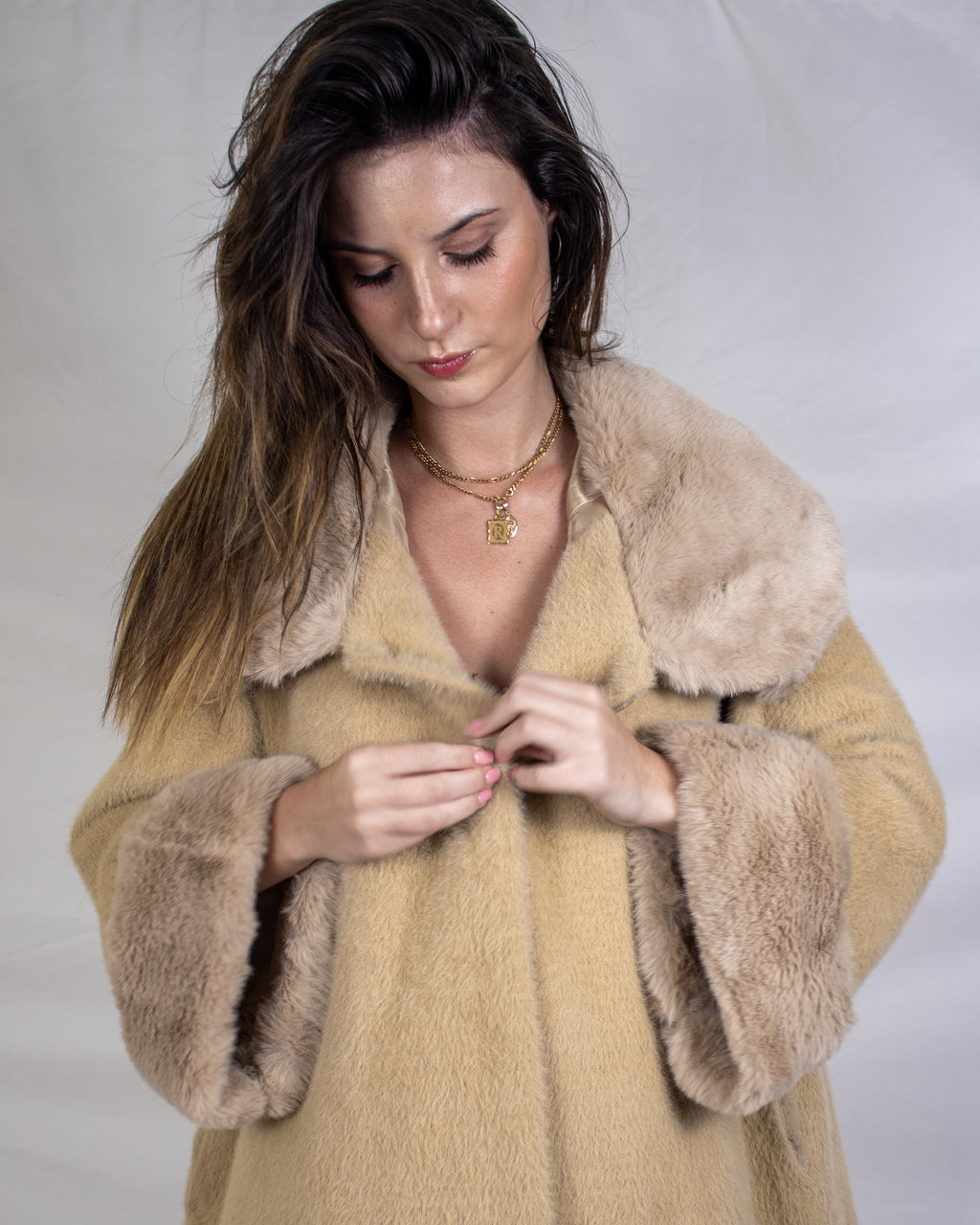 Casaco de Pêlo Bege