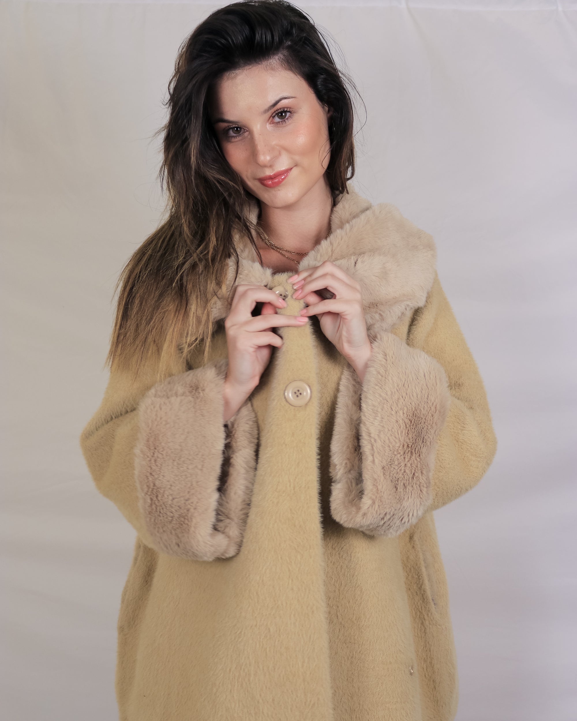 Casaco de Pêlo Bege