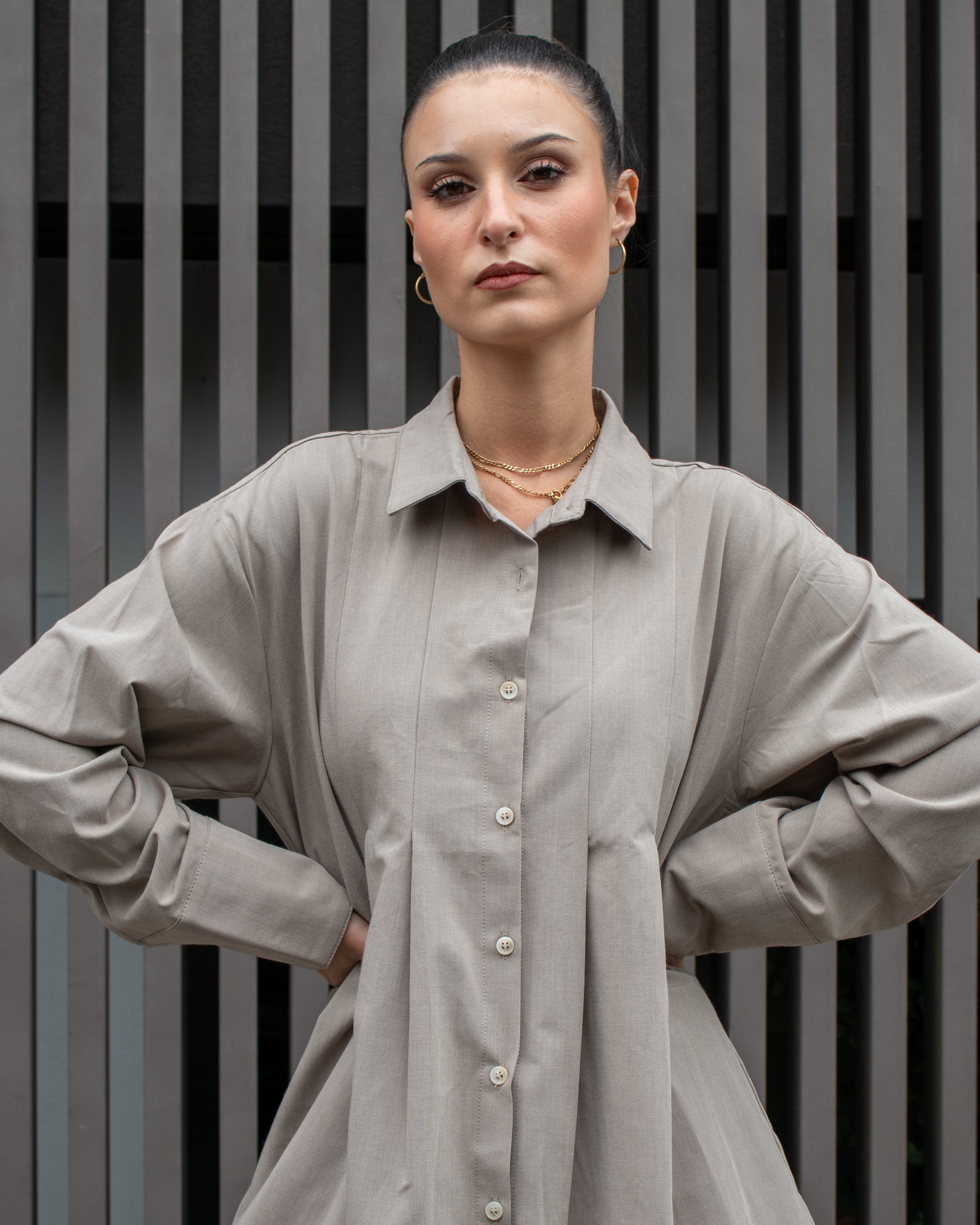 Camisa Oversized em Verde Seco