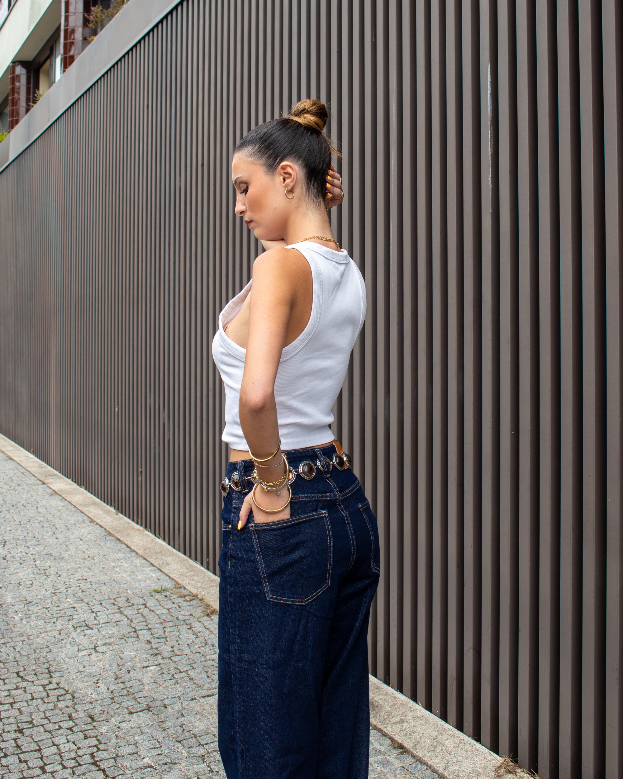 Calças de Ganga Wide Leg