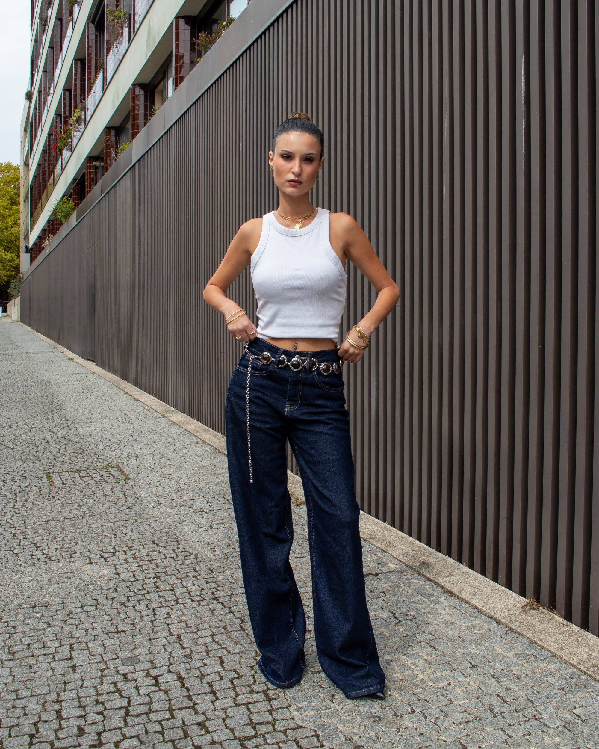 Calças de Ganga Wide Leg