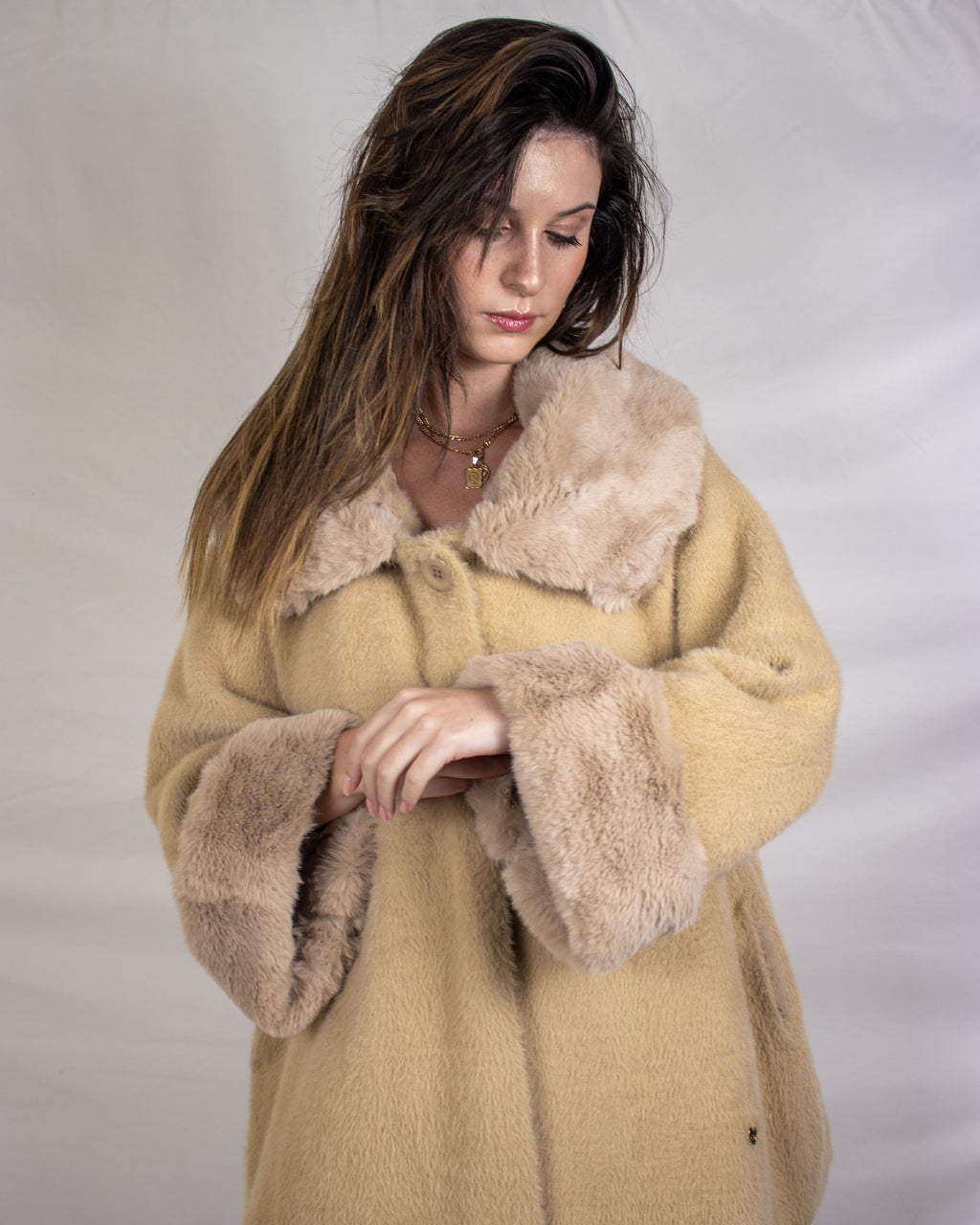 Casaco de Pêlo Bege