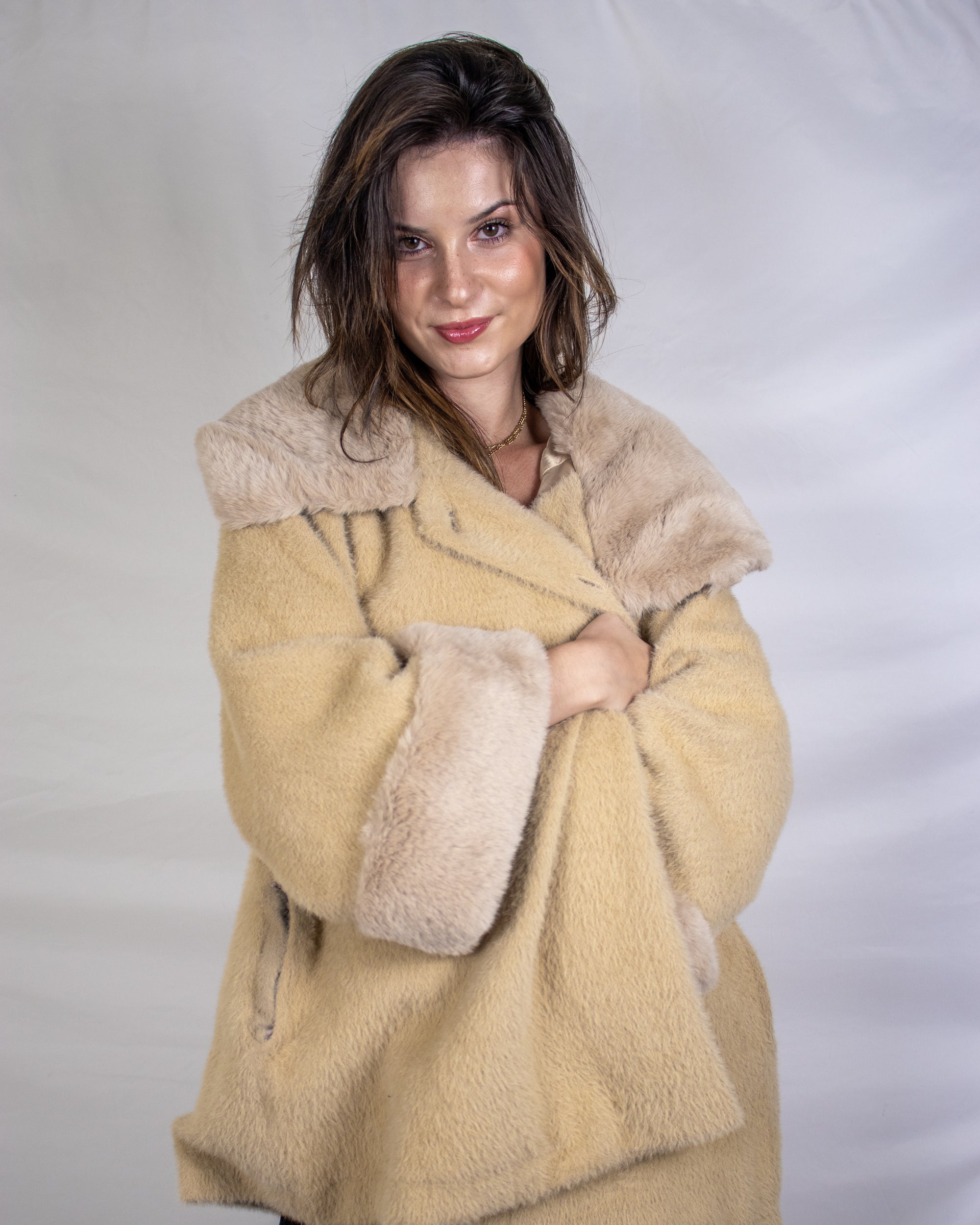 Casaco de Pêlo Bege