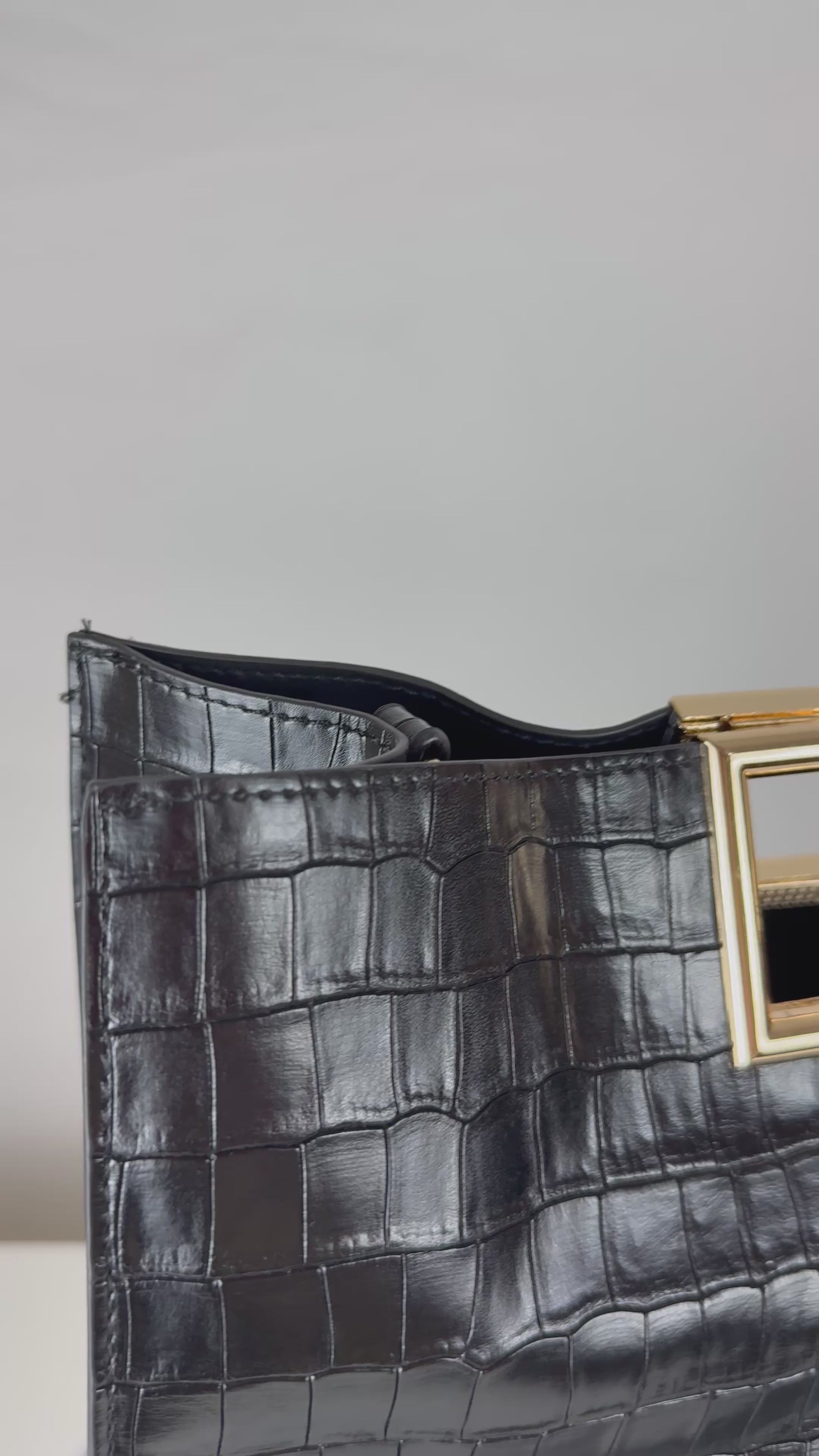 Mala de Mão Preto Croco